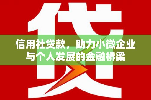 元长信用社贷款，助力小微企业与个人发展的金融桥梁