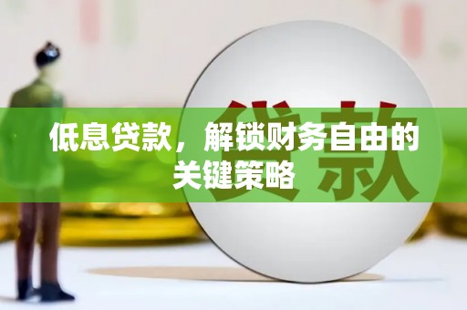 元长低息贷款，解锁财务自由的关键策略