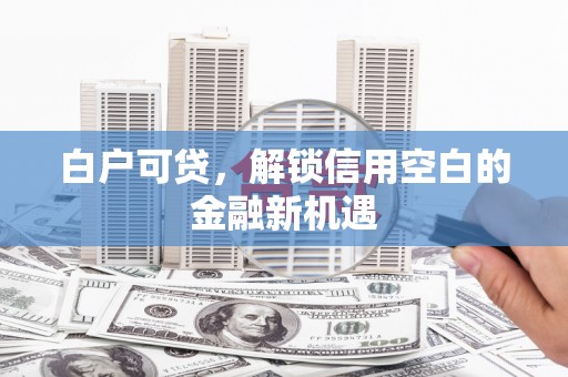 元长白户可贷，解锁信用空白的金融新机遇