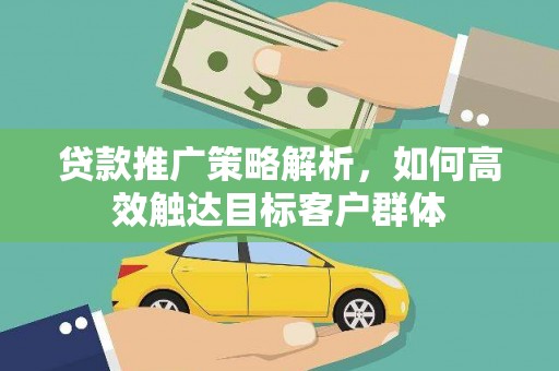 元长贷款推广策略解析，如何高效触达目标客户群体