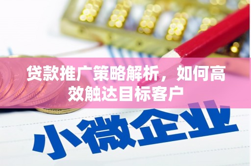 元长贷款推广策略解析，如何高效触达目标客户