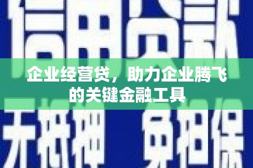 元长企业经营贷，助力企业腾飞的关键金融工具