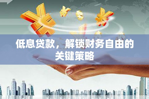 元长低息贷款，解锁财务自由的关键策略