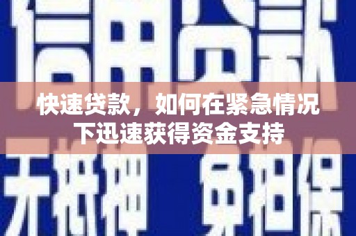元长快速贷款，如何在紧急情况下迅速获得资金支持