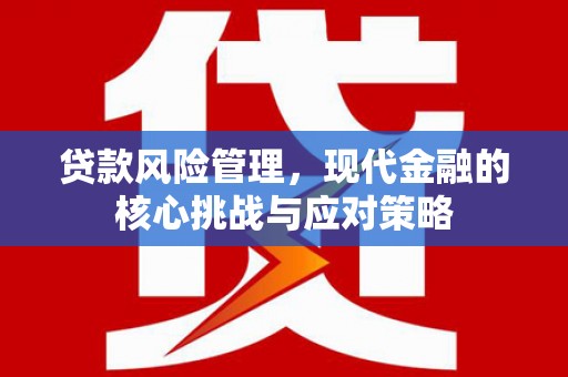 元长贷款风险管理，现代金融的核心挑战与应对策略