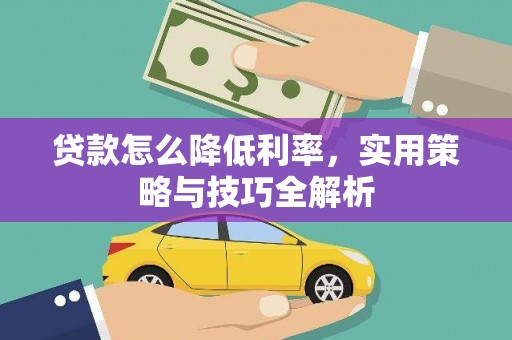 元长贷款怎么降低利率，实用策略与技巧全解析