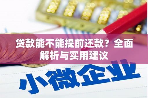 元长贷款能不能提前还款？全面解析与实用建议