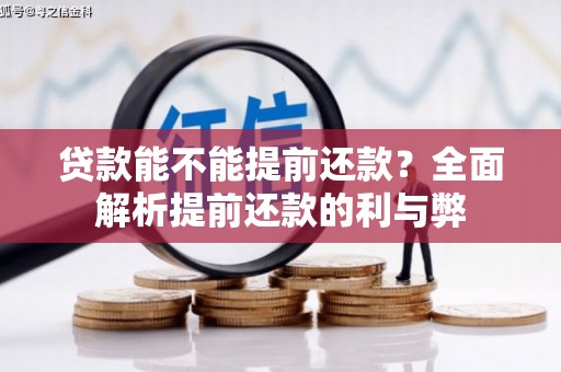 元长贷款能不能提前还款？全面解析提前还款的利与弊